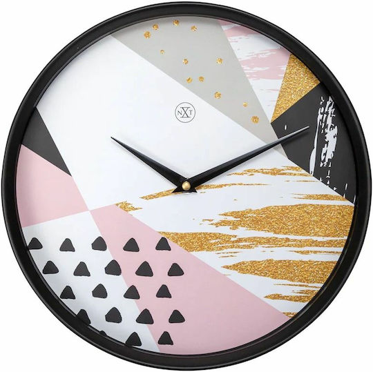 Nextime Αθόρυβο Ρολόι Τοίχου Πλαστικό Μαύρο Ø30cm Nextime Αθόρυβο Ρολόι Τοίχου Πλαστικό Μαύρο Ø30cm