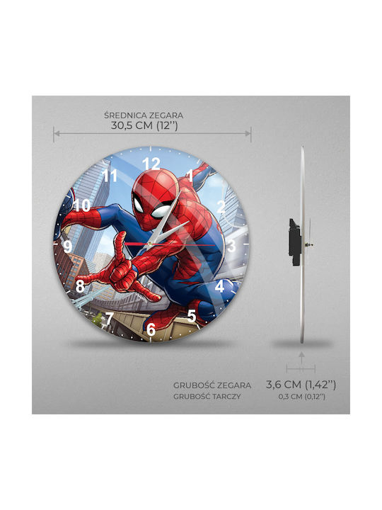 Ceas De Perete Din Plastic Multicolor Ø30.5cm