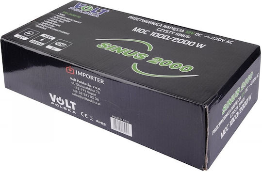 Volt Polska Sinus 2000 Inverter Αυτοκινήτου για 12V DC