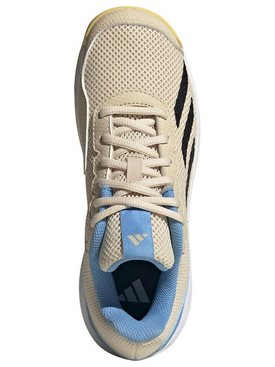 Courtflash K Kids Sports Shoes Running with Laces Beige
