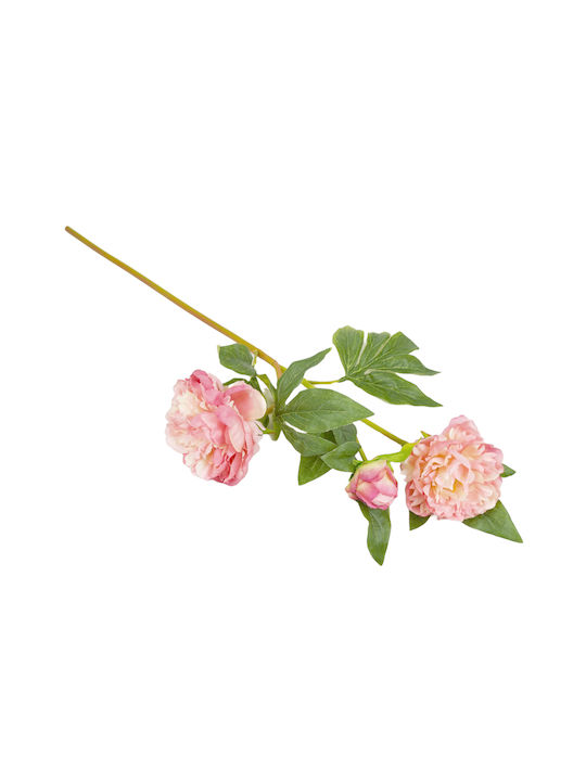 Artificial Decorative Branch Peony Pink 73cm 1pcs