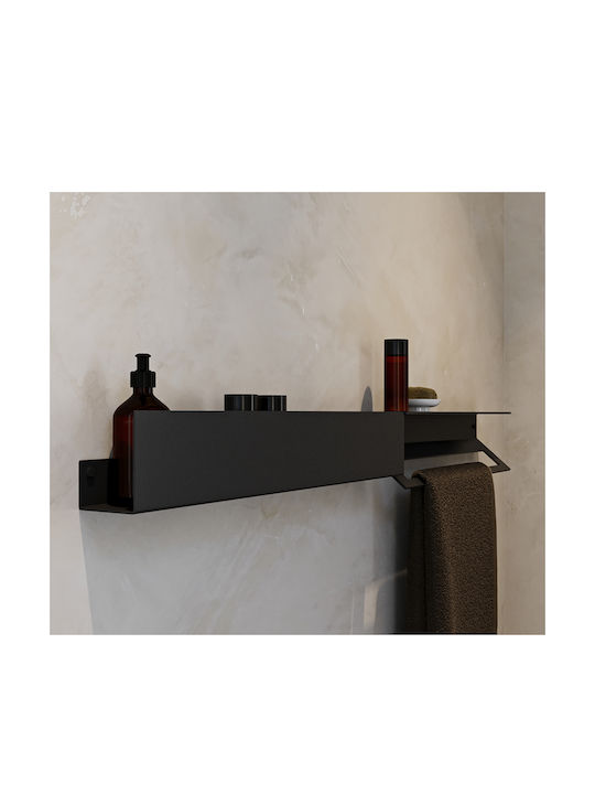 Verdi Επιτοίχια Ραφιέρα Μπάνιου Μεταλλική 30x9.3x7cm Λευκή