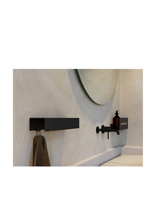 Verdi Επιτοίχια Ραφιέρα Μπάνιου Μεταλλική 25x7x9cm Λευκή