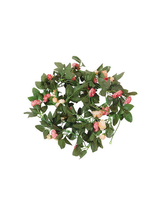 GloboStar Hanging Artificial Plant Rose Coral 220cm 1pcs