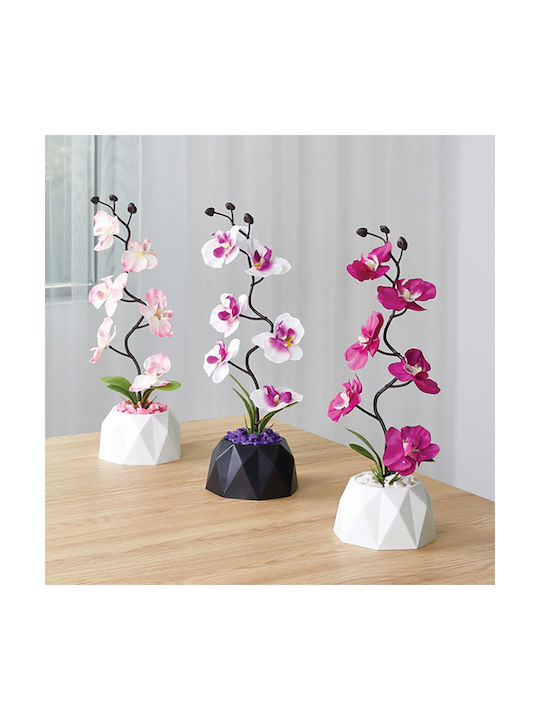 Artificial Plant in Small Pot Orchid Purple 35cm