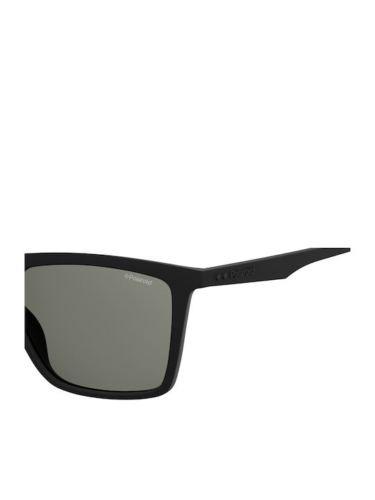 Polaroid Herren Sonnenbrillen mit Schwarzem Horn umrandetem Rahmen und Grauen Polarisiert Gläsern PLD2050/S 807/M9