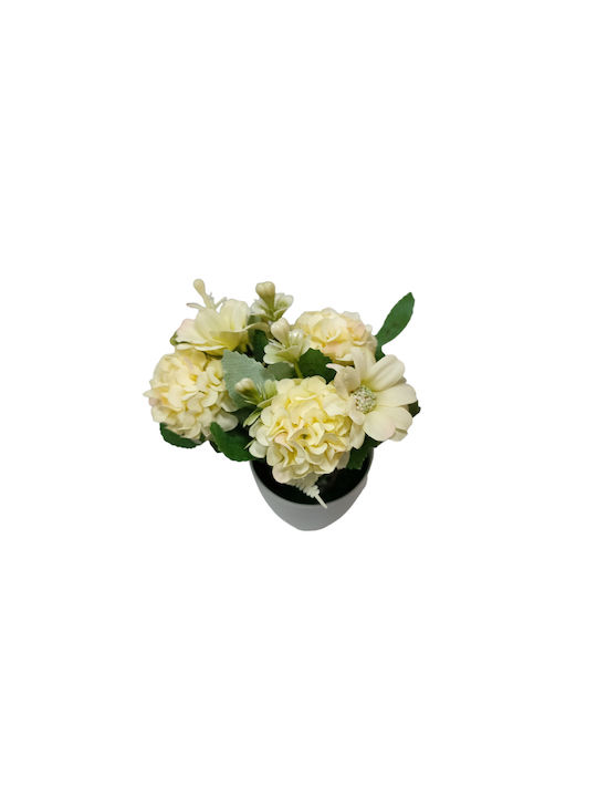 Изкуствено растение в саксийка White 16см TnS