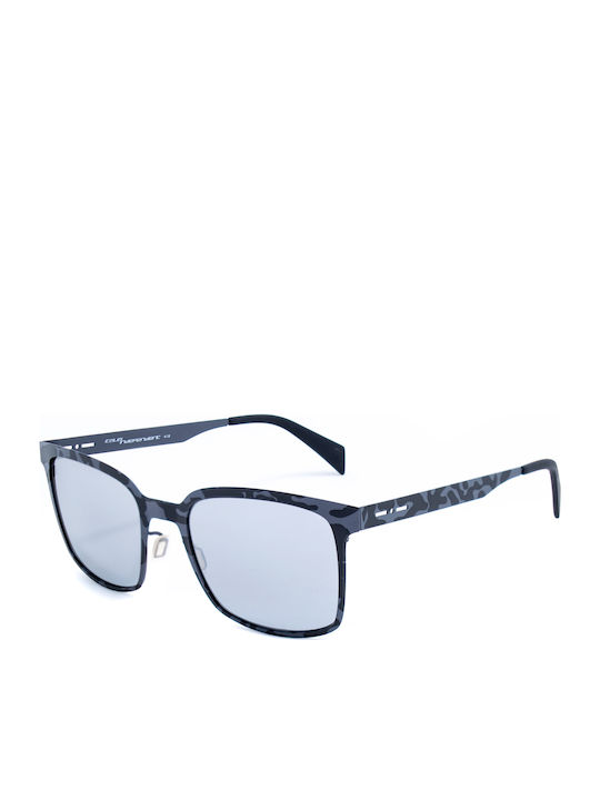 Italia Independent Men's Sunglasses with Black Metal Frame and Gray Lens 0500.153.000