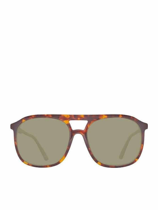 Helly Hansen Men's Sunglasses with Brown Plastic Frame and Brown Lens HH5019-C02