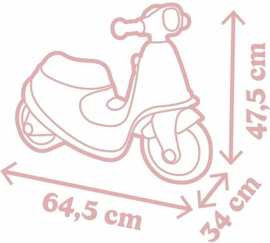 Smoby Scooter Car Ride On For 18+ Months Pink