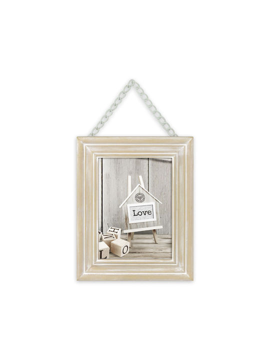 ZEP Rivoli Natural Wooden Photo Frame with White Frame