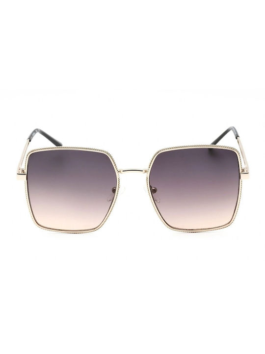 Guess Women's Sunglasses with Gold Metal Frame and Purple Gradient Lens GF0419 32B