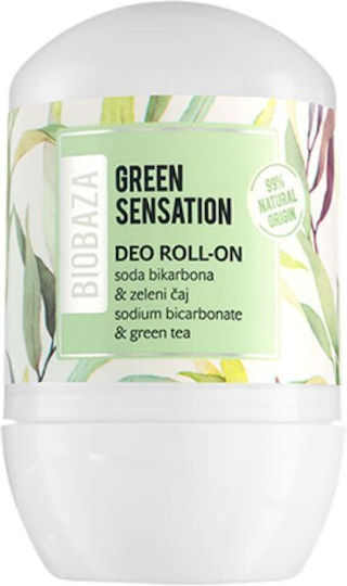 Biobaza Green Tea Sensation Deodorant Natural sub formă de Roll-On Fără aluminiu 50ml