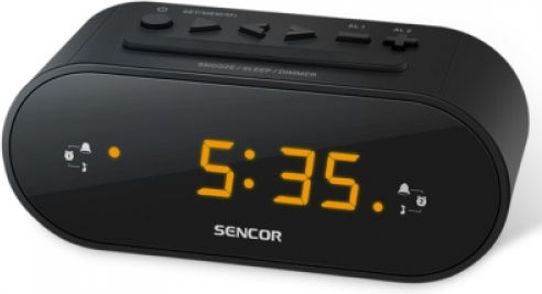 Sencor SRC 1100B Επιτραπέζιο Ψηφιακό Ρολόι LED Πλαστικό με Ξυπνητήρι Μαύρο SRC 1100 B