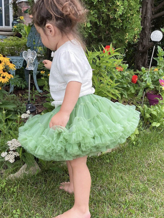 Fustă Tutú pentru Copii din Tulle Verde