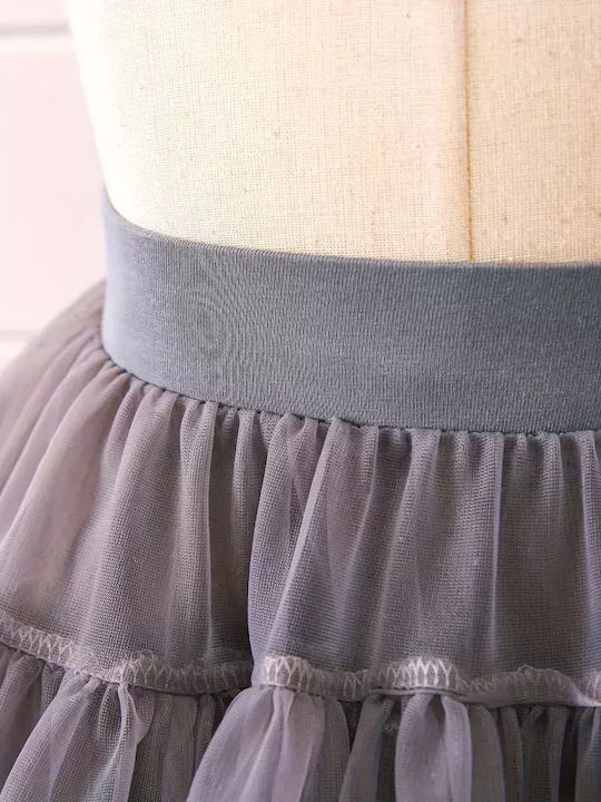 Kinder Tutu Rock aus Tüll Gray