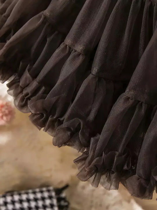 Kinder Tutu Rock aus Tüll Braun