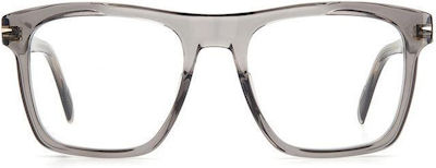 David Beckham Plastic Eyeglass Frame Gray DB 7020 KB7