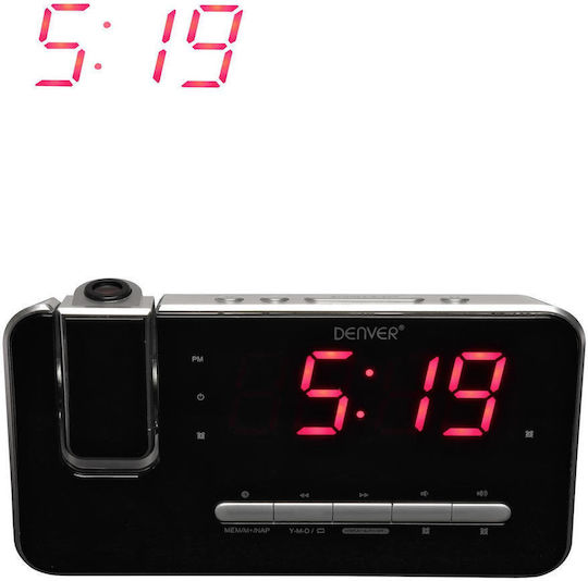 Denver CRP-618 Tischuhr Digital LED Kunststoff mit Radio Schwarz
