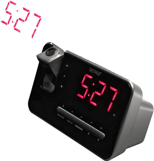 Denver CRP-618 Tischuhr Digital LED Kunststoff mit Radio Schwarz