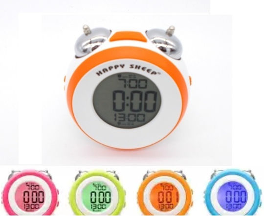 Happy Sheep HP664A Επιτραπέζιο Ψηφιακό Ρολόι LED με Ξυπνητήρι Πορτοκαλί