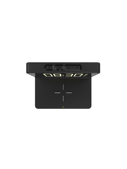 The Source Wireless Tisch-Digitaluhr mit Wecker & kabellosem Laden 94114