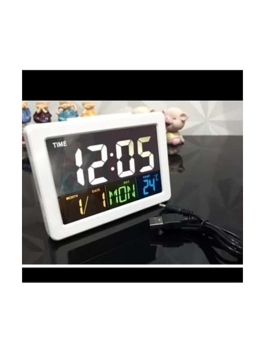 Tisch-Digitaluhr mit Wecker Schwarz 902002_b
