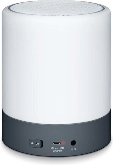 Beurer WL Silent Tabletop Digital LED Clock with Alarm Grey 58921