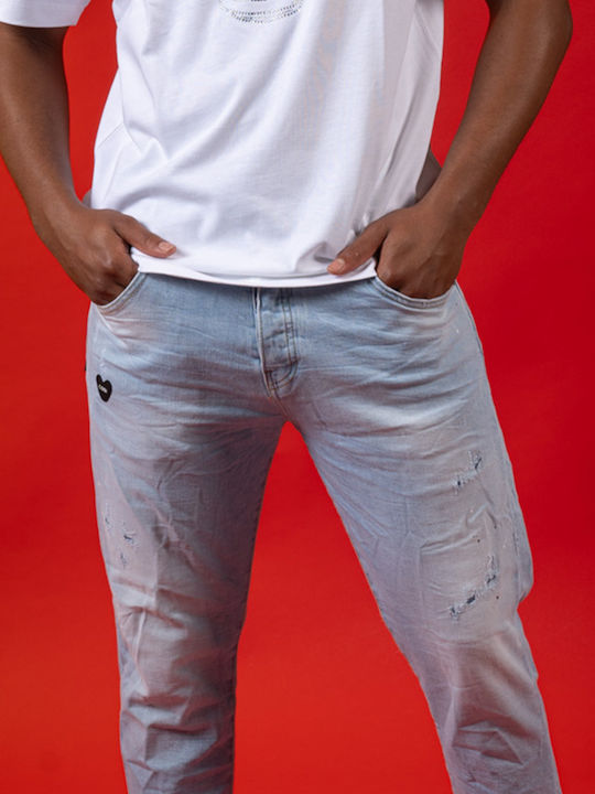 Ανδρικό Παντελόνι Τζιν Ελαστικό Light Denim