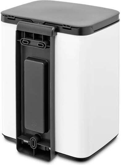 Brabantia Κάδος Bo Απορριμμάτων Πλαστικός με Αιωρούμενο Καπάκι Λευκός 7lt