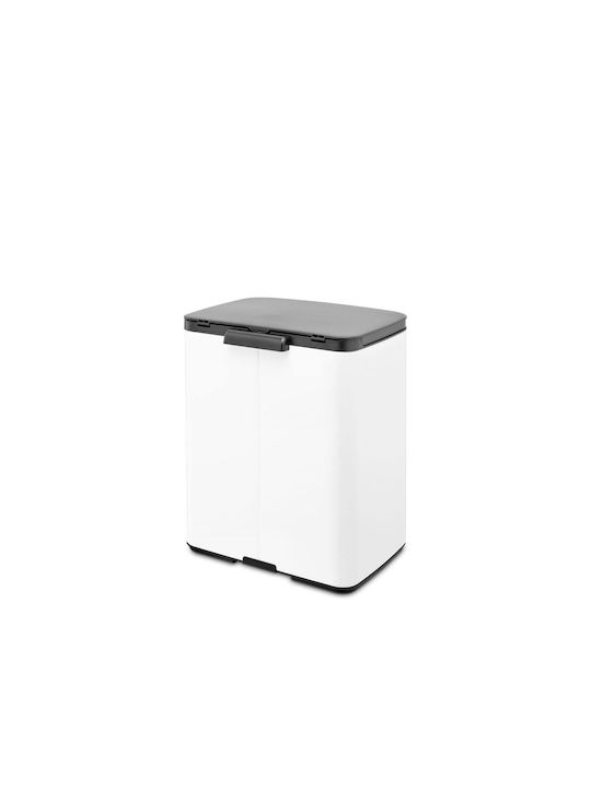 Brabantia Plastic Waste Bin White 12L