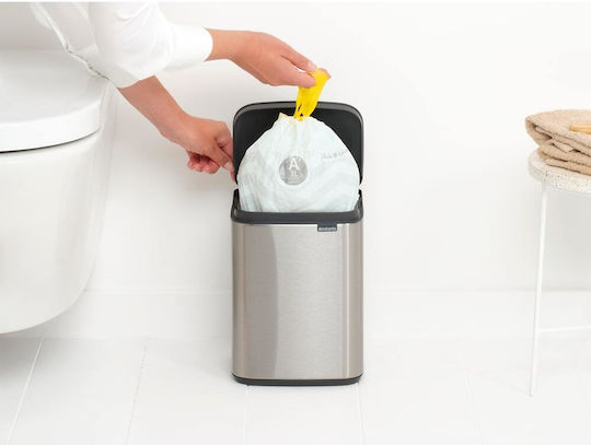 Brabantia Κάδος Bo Small Απορριμμάτων Πλαστικός Ασημί 4lt
