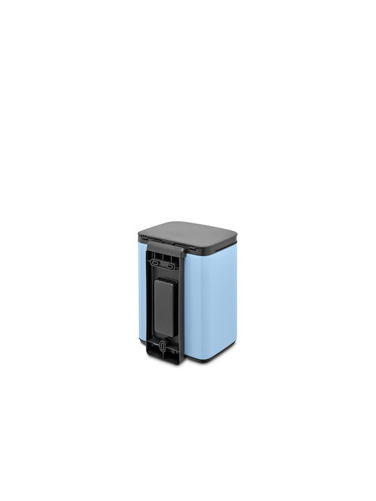 Brabantia Bo Small Waste Bin Plastic with Oscillating Lid Dreamy Blue 4lt