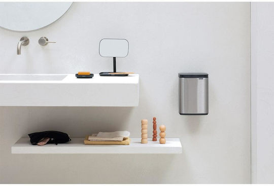 Brabantia Κάδος Bo Small Απορριμμάτων Πλαστικός Ασημί 4lt