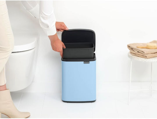 Brabantia Κάδος Bo Απορριμμάτων Πλαστικός Dreamy Blue 7lt