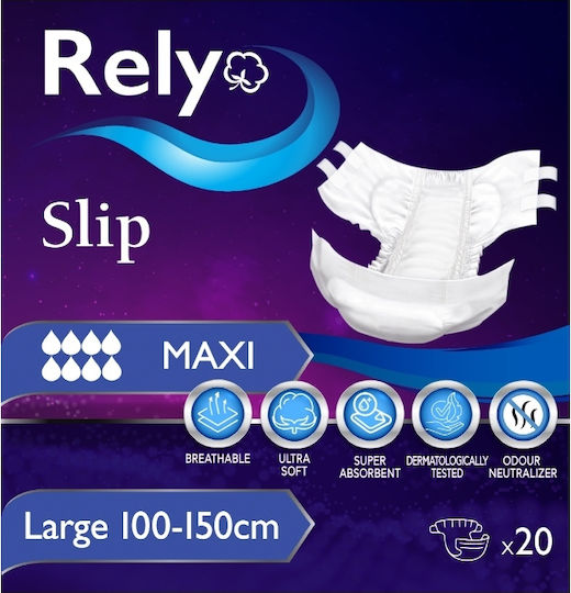 Rely Slip Maxi Πάνες Ακράτειας Large 4x20τμχ