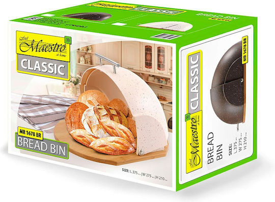 Maestro Cutie de pâine cu capac Plastic Bej