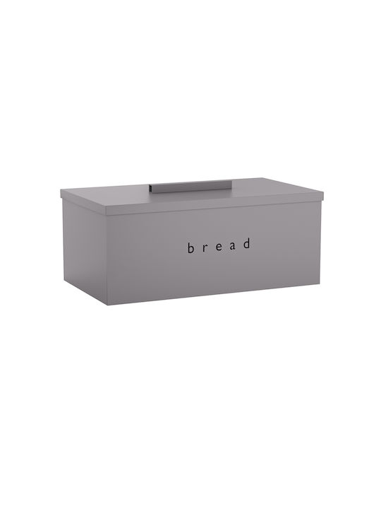 Pam & Co Brotkasten mit Deckel Inox Gray 40x22x16cm