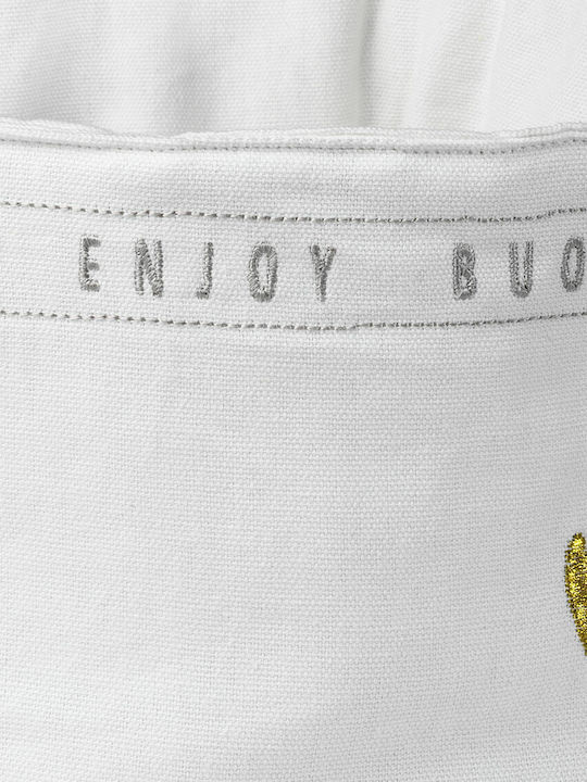 Raeder Coș de pâine material textil Alb