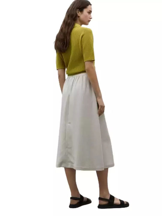 Ecoalf Linen High Waist Skirt in Gray color