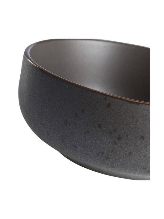 Espiel Serving Bowl Round Ceramic Gray with Diameter 15cm