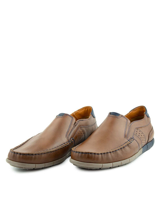 Boxer Men's Leather Moccasins Blue