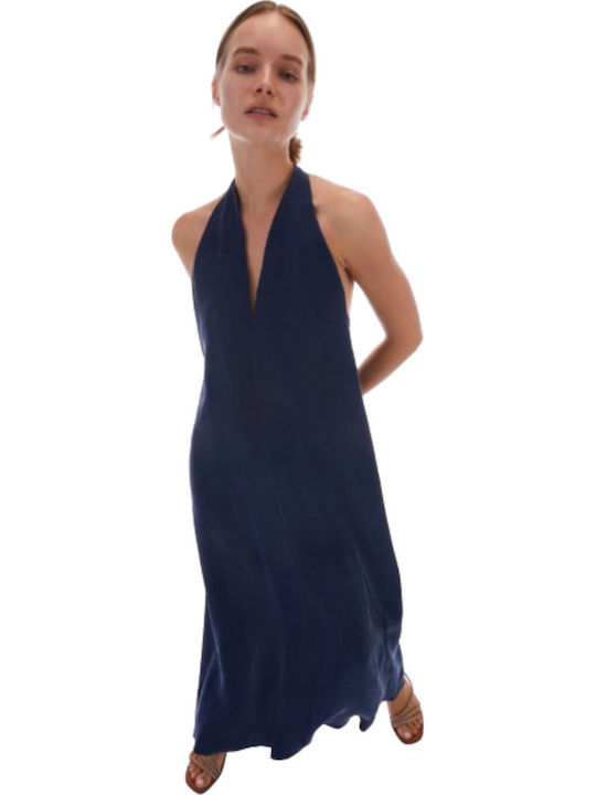 Καλοκαιρινό Midi Φόρεμα Dark Blue