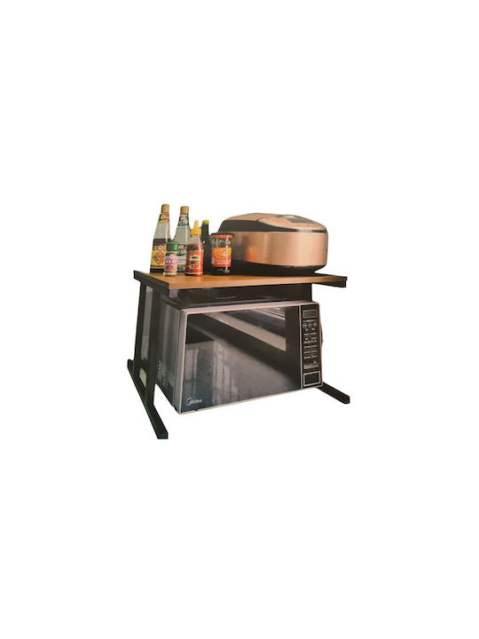 Βάση για Φούρνο Μικροκυμάτων Μεταλλική 57x36x36εκ. Καφέ