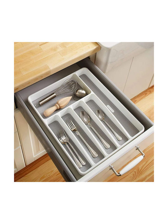 Viosarp Plastic Drawer Divider in White Colour 33x41x5cm