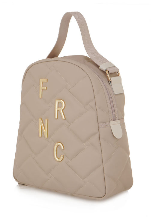 FRNC Damen Tasche Rucksack Beige