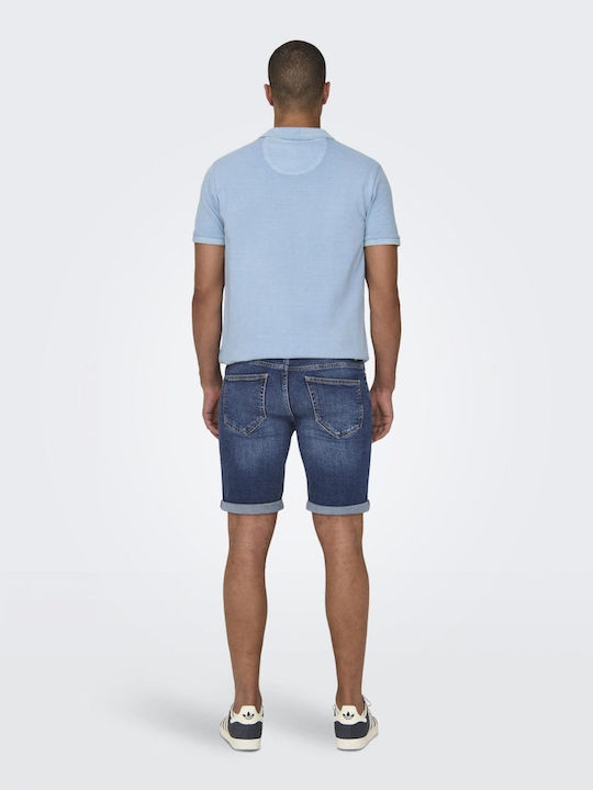 Only & Sons Herrenshorts Jeans Blue