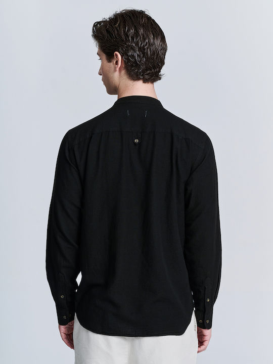 Diver Long-sleeved Denim Shirt Black