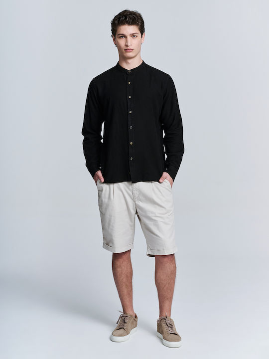 Diver Long-sleeved Denim Shirt Black