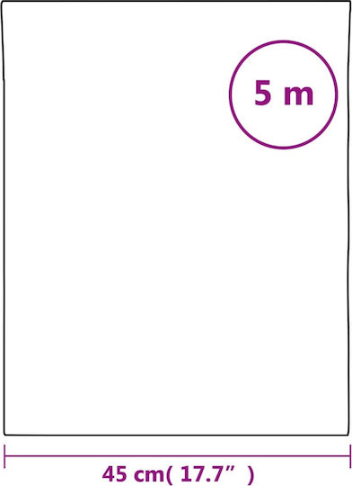 vidaXL Autocolant Afișare Decorativ Sablare cu nisip 45cm x 5m Transparent 155847 1buc